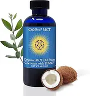 C60 EVO Organic MCT Oil - Our ESS60 Supports Joint Pain and Flexibility, Energy and Immunity, Sleep Aid Oil Supplement (4 oz)