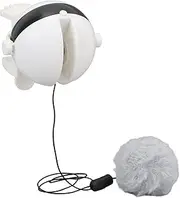 Cat Toys for Indoor Cats, Interactive Automatic Lifting Ball Retractable Rope Lifting Pom Pom Ball, Fix on Table/Cat Tower, 2Pcs AAA Battery Needed