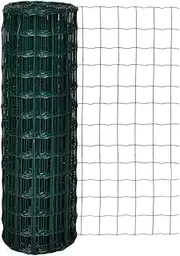 Euro Fence Steel 25x1.2 m Green, Durable PVC Coated Mesh, Rust & UV Resistant, Multi-Purpose Garden & Farm Fencing Solutions with 100x100mm Mesh Size, Robust 1.8mm Steel Wire - 25m
