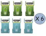 6 X Listerine Pocketmist (3X Cool mint + 3X Freshburst ) Breath Freshener Pocket