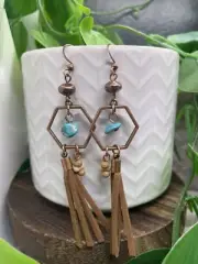 2.5” Copper-tone Retro Boho Dangle Earring Set New Free Ship B4565