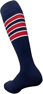 COUVER Unisex Knee High Striped Similar Baseball Team Style Sport Socks