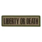 VELCRO® BRAND Fastener Morale Patch Liberty or Death MULTITAN 3.75x1"