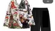 Tay Tay Xmas sleepwear Spring Fall Loose pyjmas size small baggy
