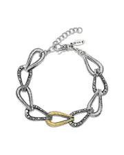 Samuel B. 18K & Silver Hammered Bracelet