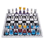 Wooden Chess Children's Gifts Cartoon Modeling Chess Toys white black