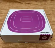 Tupperware MicroPro Series Microwave Grill Base & Lid Micro Pro NEW BOX BLUE 10"