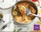 PRINCESS HERITAGE TRIPLY STAINLESS STEEL 11 Skillet W/ Glass Lid 6600