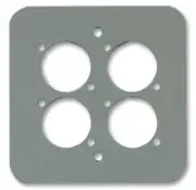 4X XLR PLATE 1-GANG SILVER - 82511-4RCS