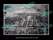 OLD LARGE HISTORIC PHOTO KALISPELL MONTANA AERIAL VIEW OF THE TOWN c1940 1
