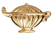 Gold Finish Metal Lamp of Knowledge Pin TIE TACK School Insignia Chenille