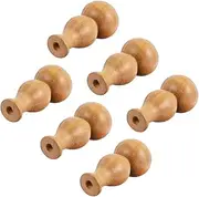 DIYEAH 6pcs Small Gourd Wooden Pendant for DIY Crafts Lightweight Handmaking Accessories Durable and Portable Decor for Home and Garden Khaki