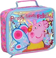 Peppa Pig Luxury Lunch Bag Girls School Nursery Sequin Insulated Pink Lunchbag, Pink, One Size, Lunch Box