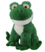 ~❤️~FROG Smiley Green Sitting soft toy by ELKA 20cms 8" Plush BNWT~❤️~