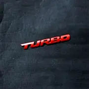 1x Red Small TURBO Matte Metal Badge Emblem Decal Sticker 3D Sports Engine Coupe (for: MG)