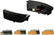Side Mirror Indicator Light For Ranger T6 For Raptor For Wildtrak For Lariat For Everest U375 2Pcs Dynamic Amber Side Rearview Mirror LED Turn Signal Lights Dynamic Indicators(Smoked Lens)