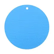 Silicone Trivet Mats, 23.5cm/9.4" Nonslip Heat Insulated Hot Pot Mat, Blue