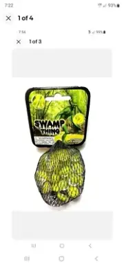 Mega Marbles Swamp Thing 36 Net Bags 24 Players 1 Shooter RETIRED Discontinued
