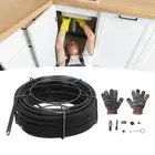 Sewer Cleaning Cable Drain Auger Snake Pipe Dredging Spring Cleaner For .