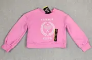 Art Class Girls Sweatshirt Size S 6/6X Pink Tennis Club Graphic Pull Over NWT