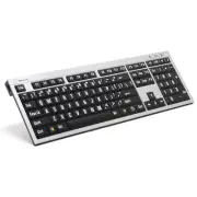 LogicKeyboard Large Print White on Black Keyboard Model: LKB-LPRNTWB-AJPU