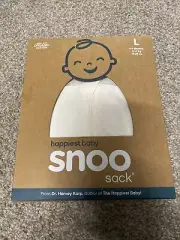 SNOO Sleep Sack Swaddle Organic Cotton Happiest Baby Size L Unisex Ivory NEW