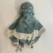 Cloud Island 12x12 Smiling Turtle Sweet Pea Plush Baby Security Blanket NEW