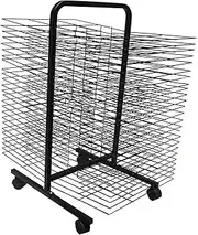 Art Drying Rack for Classroom,Double-Sided Studio Art Training Rack,50 Shelves Drying Easel,Suitable for Office File Storage Box
