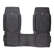 Car Rubber Floor Mats For All Weather Protection Semi Custom Fit 3 Pieces Set