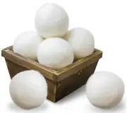 SnugPad XL New Zealand Wool Dryer Balls Fabric Softener 100% Organic - 6 Pack