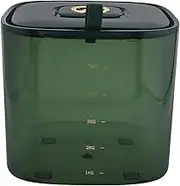 ABOOFAN 10Pounds Airtight Rice Storage Container Sealed Grain Holder for Kitchen Multiuse Food Canister for Rice Flour Sugar Moisture Storage Jar Dark Green
