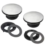 2 Pack Sink Tap Faucet Hole Cover Kitchen Sink Plug Brushed Stainless Steel Hole