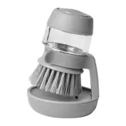 Kitchen Scrub Brush Multifunctional Press Cleaning Brush with Soap Dispenser