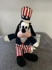 THE DISNEY STORE UNCLE SAM GOOFY BEAN BAG ~ NEW WITH TAGS