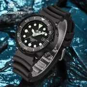 ADDIESDIVE Men's Diver Watch Black Tuna Case Sapphire Ceramic Bezel 300m Water R