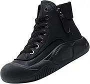 [Hellery] Women Sneakers Wedge Platform Sneakers Round Toe Girls Short Boots Casual Shoes for Trekking Fall Outdoor Walking Hiking