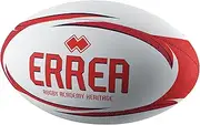 ERREA Rugby Academy Heritage HA0J0Z05120 New Grip Tech 3-Layer Hand-Sewn Rugby Ball for Training (4 Size) White/Red/Navy