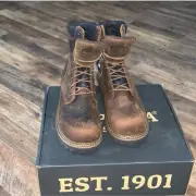 Chippewa NWT hador Tough Bark 8” Oblique Steel Logger Leather Sz 11M