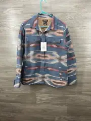 Ariat Ladies Chimayo Blue Aztec Print Shirt Jacket 10046426 Sz Large