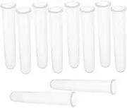 Alipis 10 Pcs Acrylic Test Tubes Lab Test Tubes for Sample Storage Experiment Plant Propagation Kit
