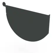 NSW NEW Stratco Smoothline Gutter Stop End Gun Metal Grey