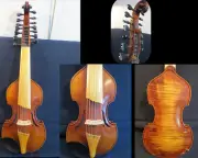 Baroque style song Master 7×7 strings 14" Viola d'Amore,one-piece back #12956