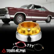 Fits 1964-1974 Mustang/Bronco J2 Aluminum Steering Wheel Short Hub Adapter Gold (for: Ford)