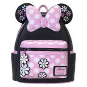 Loungefly Disney Minnie Floral Rock the Dots 10 inch Faux Leather Mini Backpack