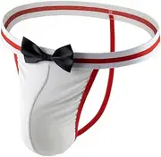 [Czizitong] Men's Erotic Underwear Wide Rubber Bow tie Single ding Sissy Thong Panties