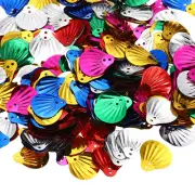 Total 90Gram Sequins for Crafts, 3Pack Colored Sequin and Spangles, Shell