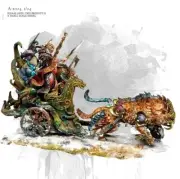 1/24 Scale Fantasy Chariot with Beast Resin Model Kit - Miniature Unassembled