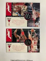 1997 Upper Deck #VP3 & 9 2 CARD LOT Michael Jordan MVP 23 Michael’s View Points
