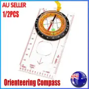 1/2X Orienteering Baseplate Compass Hiking Camping Lensatic Map Tactical Army AU