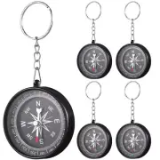 12PCS Hiking Compass Compass Bag Pendant Compass Gifts Men Silver Compass Chain